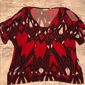New York & Company Cold Shoulder Blouse